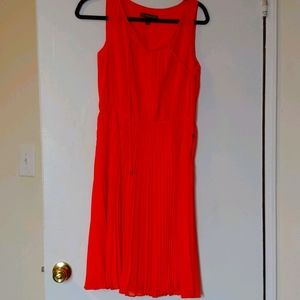 Adrianna Papell coral crepe dress